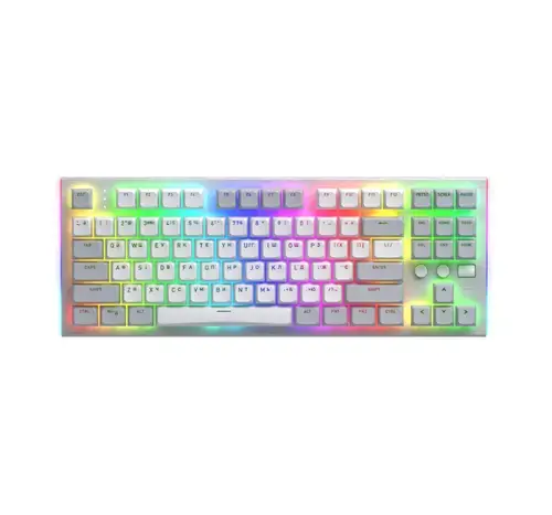 Tastatura Hator Gravity TKL, Wired, iluminare RGB, USB (Alb)