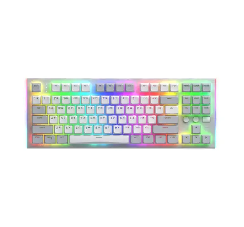 Tastatura Hator Gravity TKL, Wired, iluminare RGB, USB (Alb)
