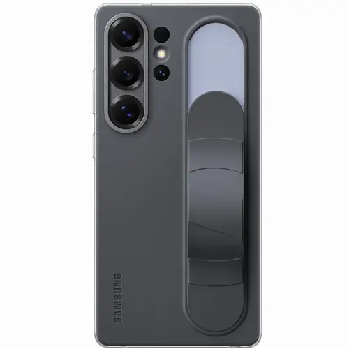 Husa Protectie Spate Samsung Standing Grip EF-GS938CBEGWW, pentru Galaxy S25 Ultra (S938), Silicon (Negru)