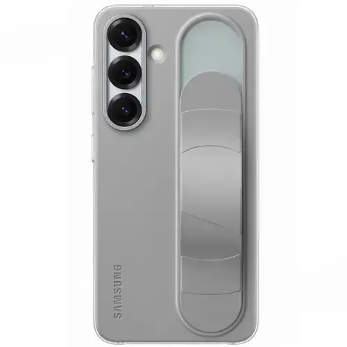 Husa Protectie Spate Samsung Standing Grip EF-GS931CJEGWW, pentru Galaxy S25, Silicon (Gri)