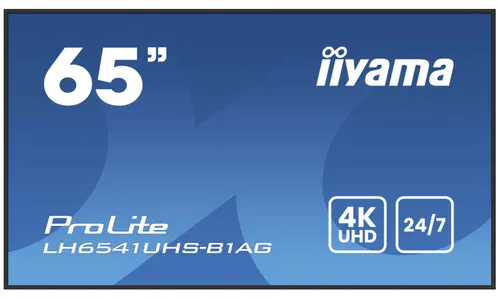 Ecran Profesional Iiyama 64.5inch LH6541UHS-B1AG, UHD (3840 x 2160), HDMI, Boxe, 6.5 ms (Negru)