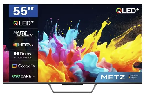 Televizor QLED Metz 139 cm (55inch) 55MQE7600, Ultra HD 4K, Smart TV, Google TV, WiFi, CI+