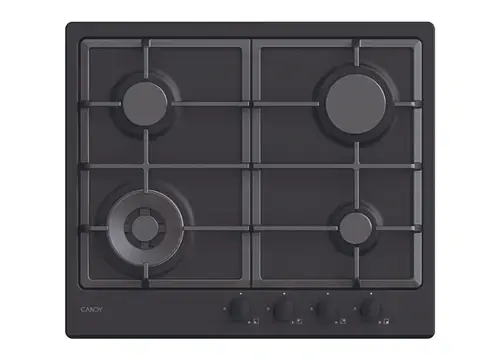 Plita incorporabila CANDY Idea CHG6BFB4WB, Gaz, 4 arzatoare, 7200 W, Grilaje din fonta (Negru)