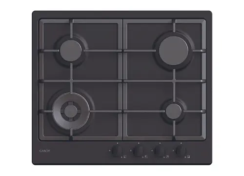 Plita incorporabila CANDY Idea CHG6BFB4WB, Gaz, 4 arzatoare, 7200 W, Grilaje din fonta (Negru)