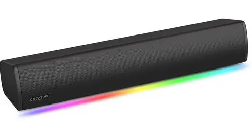 Soundbar Creative Sound Blaster GS3, 12W RMS, Bluetooth 5.4, SuperWide, RGB (Negru)
