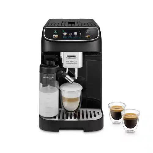 Espressor automat De'Longhi Magnifica Plus ECAM320.60.B, 1450 W, 15 bar, 15 bauturi, Recipient boabe 250 g, Rezervor apa 1.9 l (Negru)