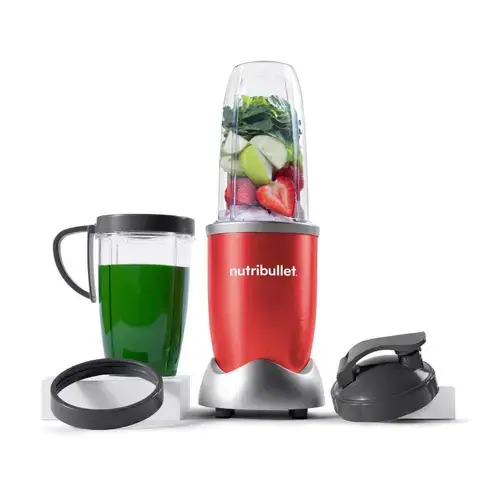 Blender Nutribullet Pro NB907R 0C22300042, 900 W, 1 viteza, cupa inalta 0.9l, cupa inalta 0.7l, 5 accesorii (Rosu)