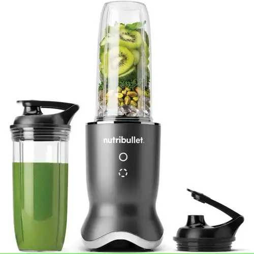 Blender Nutribullet Ultra NB1206DGCC, 0C22300099, 1200 W, 1 viteza si functie Pulse, cupa 0.7l, cupa 0.9l, 4 accesorii (Gri/Argintiu)