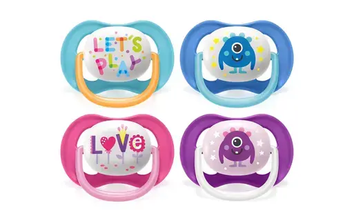 Suzeta Philips Avent Ultra Air Animals SCF080/12, 6-18 luni, 2 bucati