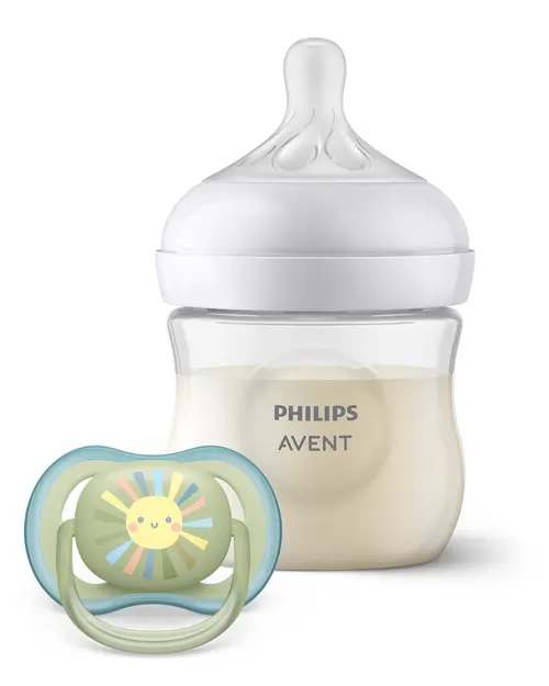 Set pentru bebelusi Philips Avent Natural Response SCD837/10, Biberon, Suzeta 0-6 luni