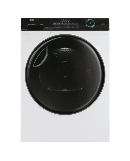 Uscator de rufe Haier HD90-A3959-S, Pompa de caldura, 9 kg, 11 programe, Clasa C, Motor Inverter, iRefresh, Wi-Fi (Alb)