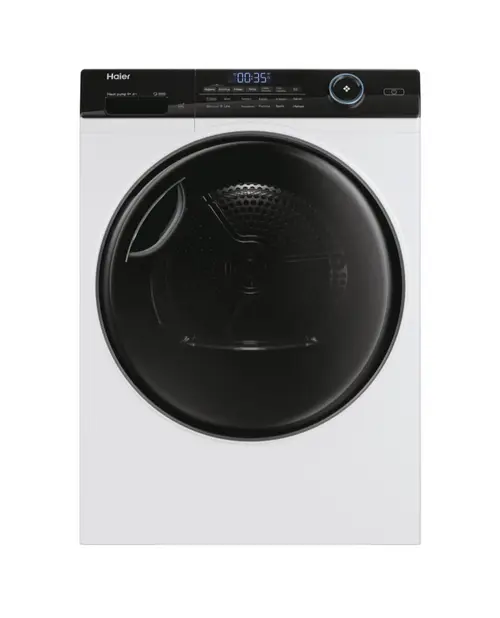 Uscator de rufe Haier HD90-A3959-S, Pompa de caldura, 9 kg, 11 programe, Clasa C, Motor Inverter, iRefresh, Wi-Fi (Alb)