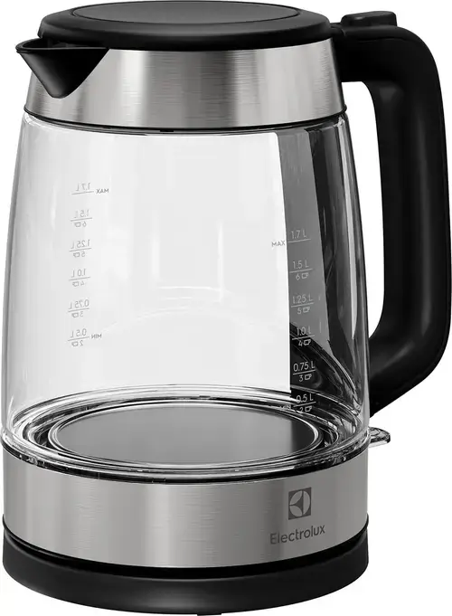 Fierbator de apa Electrolux E4GK1-4GB, 1.7 l, 2200 W, Rotatie 360 grade, Sticla (Inox)
