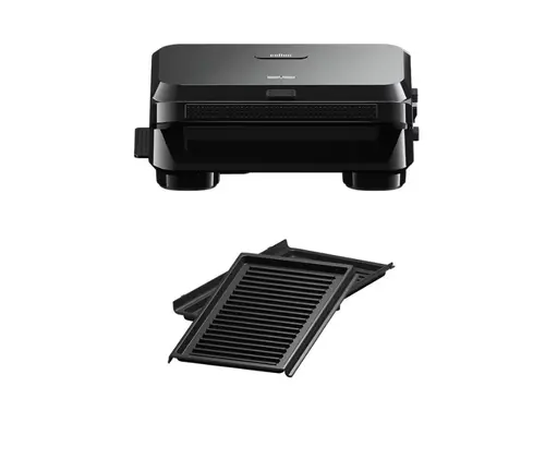 Sandwich maker BRAUN SM5001, 800W, 1 set placi detasabile, invelis antiaderent premium, tava colectare grasime (Negru)
