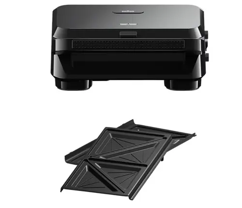 Sandwich-maker BRAUN SM5000, 800W, 1 set placi detasabile, invelis antiaderent premium (Negru)