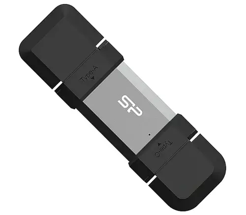 Stick USB Silicon Power Mobile C51 128GB USB 3.0, USB Type C (Gri/Negru)