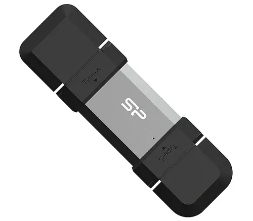 Stick USB Silicon Power Mobile C51 128GB USB 3.0, USB Type C (Gri/Negru)