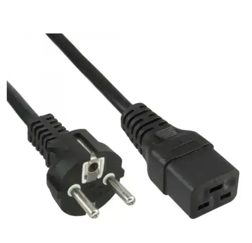 Cablu de alimentare InLine 16658E, 16A Type F, socket IEC320/C19, 1.5m