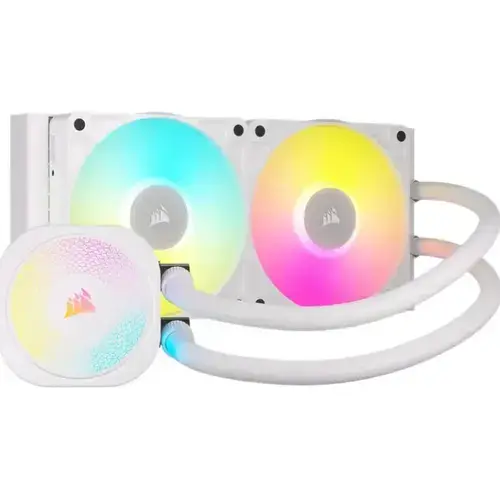 Cooler CPU Corsair iCUE LINK Titan 240 RX, 300 - 2100rpm, 120mm, iluminare RGB (Alb)