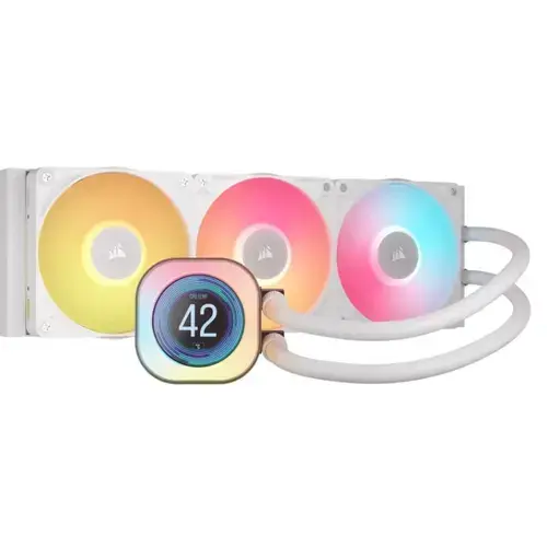 Cooler CPU Corsair iCUE LINK Titan 360 RX, 300 - 2100rpm, 120mm, LCD RGB (Alb)