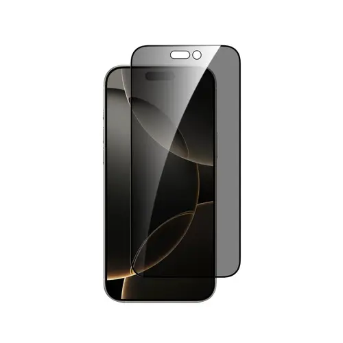 Folie protectie Privacy Dviced DV520025 pentru iPhone 16 Pro Max, cu aplicator (Transparent/Negru)