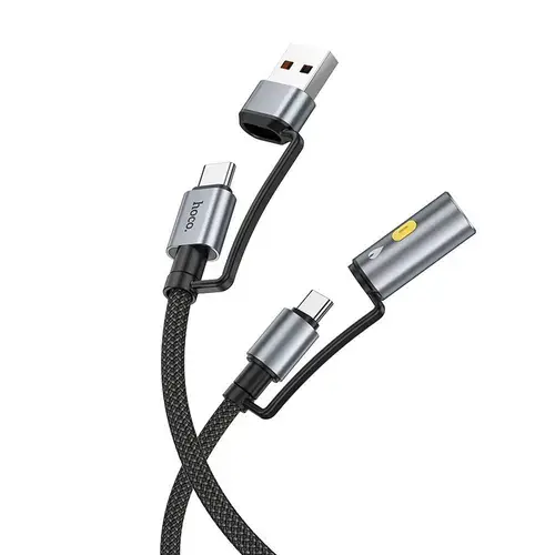 Cablu Date si Incarcare USB-C / USB-A - USB-C / Bricheta HOCO U138, 60W, 1.2m, Negru