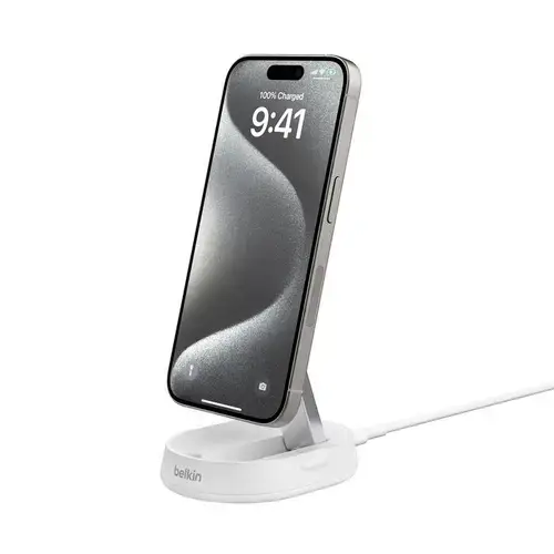 Incarcator wireless Belkin BOOSTCHARGE PRO Convertible Qi2 WIA008vfWH, 15 W (Alb)