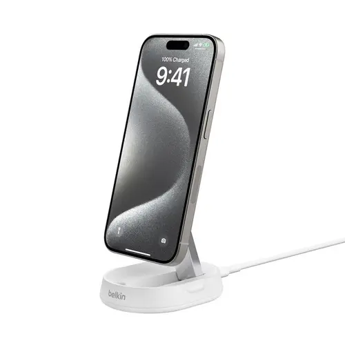 Incarcator wireless Belkin BOOSTCHARGE PRO Convertible Qi2 WIA008vfWH, 15 W (Alb)
