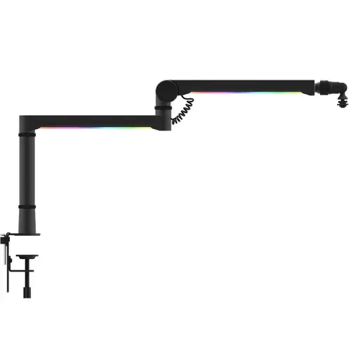 Brat de microfon AQIRYS Cassini RGB (Negru)