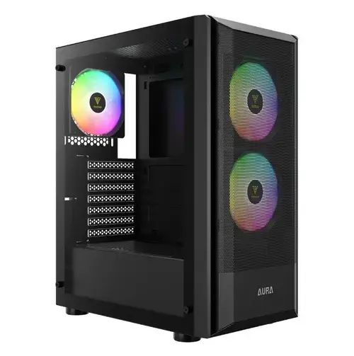 Carcasa Gamdias Aura GC6, ARGB, Middle Tower (Negru)