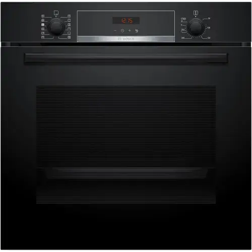 Cuptor incorporabil Bosch HQA574BB3, 71 L, Electric, Multifunctional, Added Steam, 8 functii, AutoPilot10, Autocuratare pirolitica + hidrolitica, 3D Hotair, Clasa A+ (Negru)