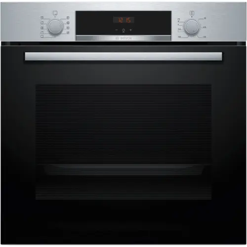 Cuptor incorporabil Bosch HBA534ES3, 71 L, Electric, Multifunctional, Grill, 7 functii, Autocuratare EcoClean + hidrolitica, 3D Hotair, Suport telescopic, Clasa A+ (Inox)
