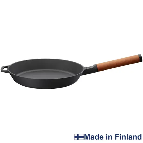 Tigaie din fonta, antiaderenta, Fiskars Norden, 24 cm (Negru/Maro)