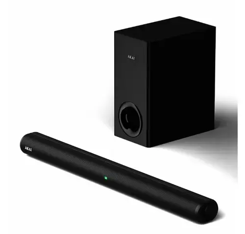 Soundbar Akai ASB-8WSW, 150 W, Bluetooth, USB, HDMI, Aux in, Radio FM, afisaj LED, telecomanda (negru)