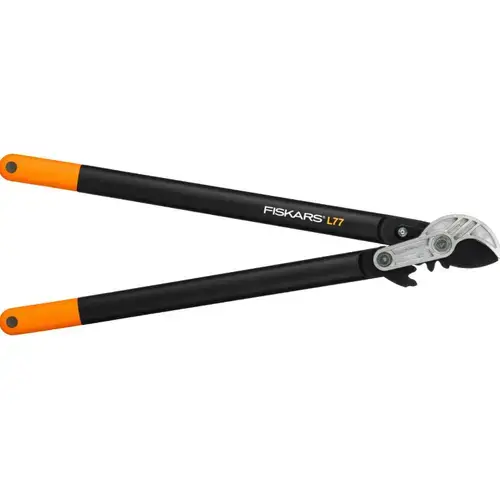Foarfeca nicovala pentru ramuri groase Fiskars PowerGear L77, L (Portocaliu/Negru)