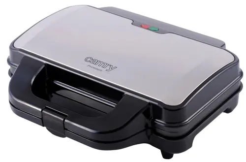 Sandwich maker XL Camry CR 3054, 1300 W, Placi anti-aderente, Picioare anti-alunecare (Argintiu/Negru)