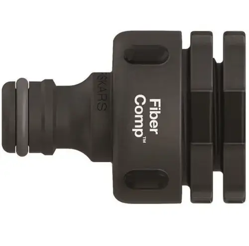 Conector pentru robinet Fiskars FiberComp MULTI, filet interior 1/2inch, 3/4inch, 1inch (Negru)