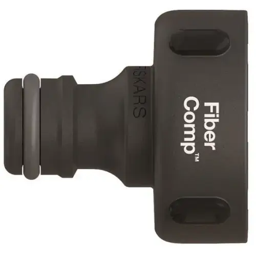 Conector pentru robinet Fiskars FiberComp, filet interior G1inch (Negru)