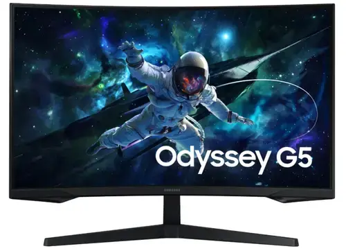 Monitor Gaming VA LED Samsung 32inch LS32CG554EUXEN, QHD (2560 x 1440), HDMI, DisplayPort, Ecran curbat, 165 Hz, 1 ms (Negru)