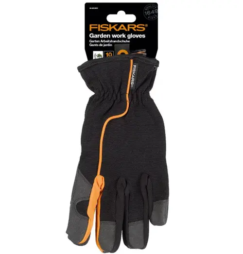 Manusi pentru gradina Fiskars, 1003477, marimea 10 (Negru/Portocaliu)
