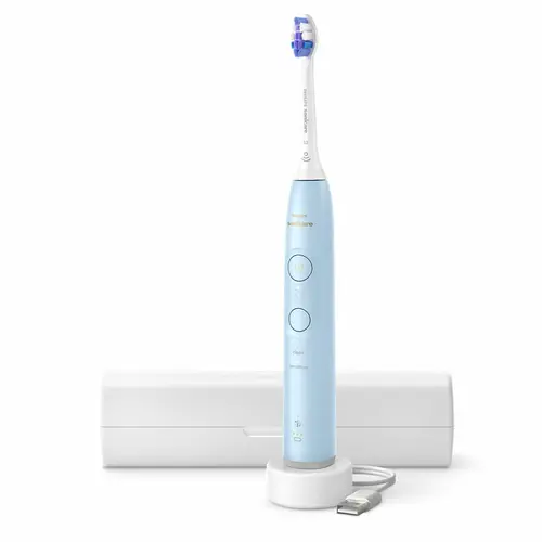 Periuta de dinti electrica Philips Sonicare Seria 6100 HX7406/02, 3 viteze, 62.000 miscari/minut, Indicator luminos (Albastru)