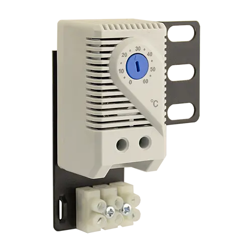 Termostat analogic pentru ventilatoare rack DATEUP JZ20210731001, 0 - 60 grade, 10A, cu sistem de prindere inclus (Alb)