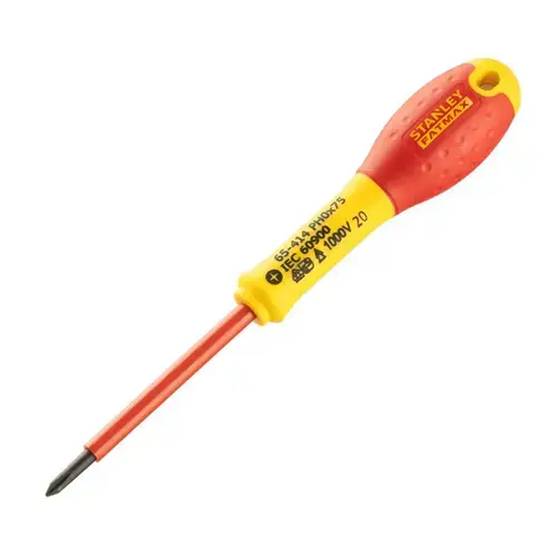 Surubelnita FatMax 0-65-414, PH0x75 mm, VDE (Rosu/Galben)