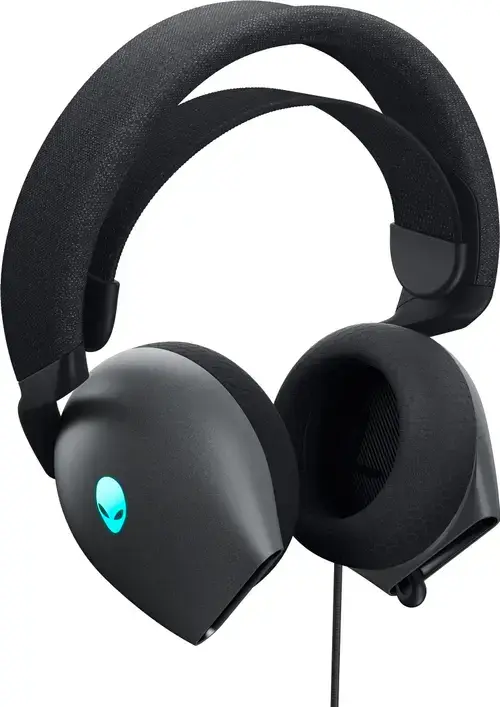 Casti Gaming Dell Alienware AW520H Dark Side of the Moon, Lumini RGB, Microfon, Dolby Atmos (Negru)