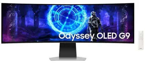 Monitor Gaming OLED Samsung 49inch LS49DG954SUXEN, DQHD (5120 x 1440), Micro HDMI, HDMI, DisplayPort, Ecran curbat, 240 Hz, 0.03 (Alb)