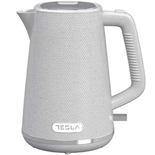 Fierbator Tesla KT400GX, 1.7L, 2200Woprire automata, LED, baza rotativa 360 (Alb/Gri)