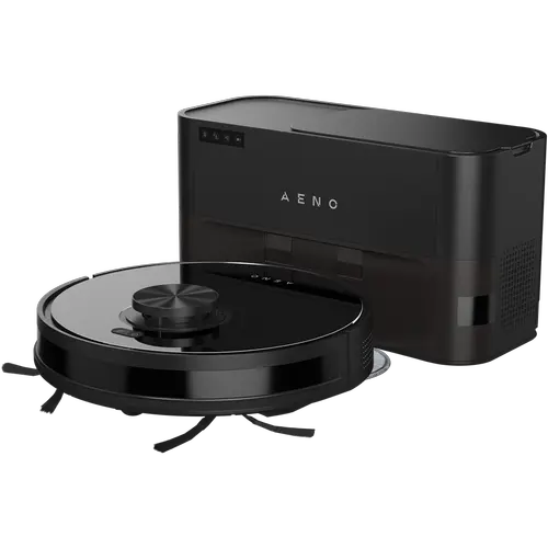 Aspirator robot AENO RC5S 2in1, Autonomie 120 minute, 4000 Pa, Turbo Mode, 2 mopuri rotative, Pre-filtru si Filtru HEPA, Rezervor apa 0.23 l, Recipient praf 0.18 l, 120 mp, Asistent Vocal, Aplicatie AENO (Negru)