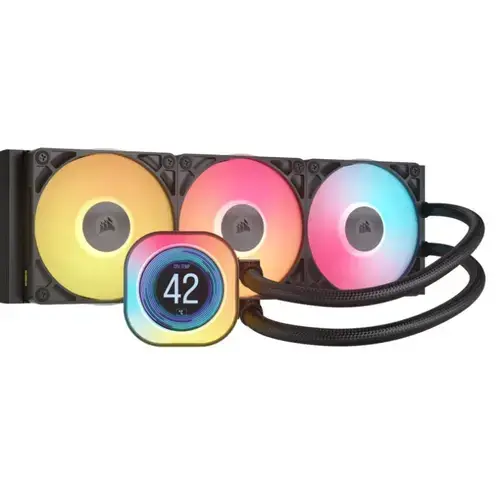 Cooler CPU Corsair iCUE LINK Titan 360 RX LCD RGB, 300 - 2100rpm, 120mm  (Negru)