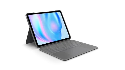 Husa cu tastatura Logitech Combo Touch pentru iPad Air 13-inch (M2), Layout US International (Gri)