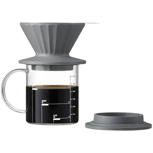 Filtru de cafea BUYDEEM CD1024-IG, 350 ml (Gri/Transparent)